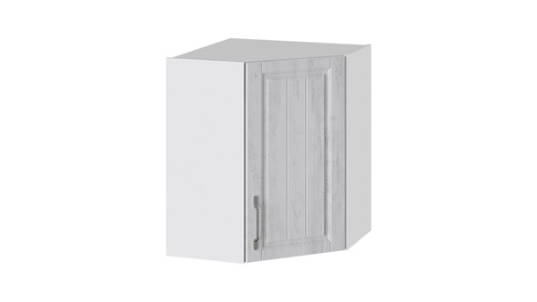Настенный шкаф Прованс (Белый глянец/Санторини светлый) угловой ВУ45_72-(40)_1ДР в Стерлитамаке - изображение
