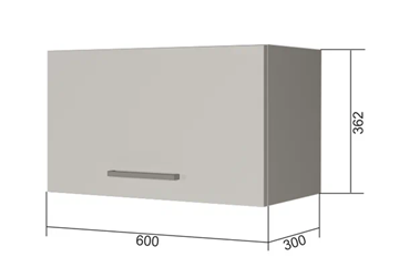 Шкаф навесной В360, Белое гладкое Ламарти/Антрацит в Уфе