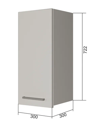 Шкаф на кухню В7 30, Серый/Антрацит в Стерлитамаке - изображение