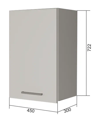 Кухонный шкаф В7 45, Бетон пайн/Белый в Уфе - изображение