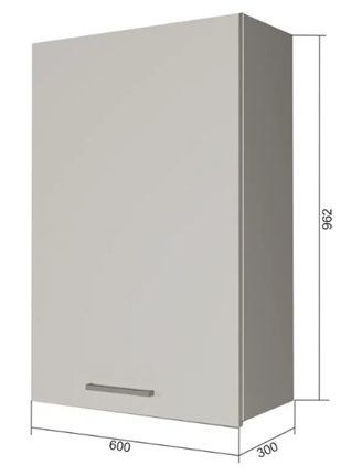 Кухонный шкаф В9 60, Бетон пайн/Антрацит в Стерлитамаке - изображение