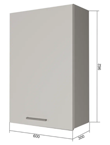 Навесной кухонный шкаф В9 60, Бетон пайн/Белый в Салавате