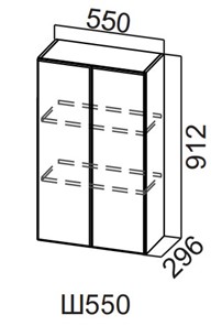 Навесной кухонный шкаф Вельвет Ш550/912 в Стерлитамаке