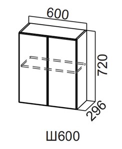 Навесной кухонный шкаф Вельвет Ш600/720 в Салавате