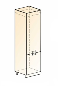 Шкаф-пенал под холодильник Бостон L600 (2 дв. гл.) в Стерлитамаке