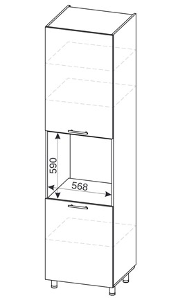 Шкаф-пенал под технику Модерн А46 МДФ матовый в Стерлитамаке - изображение
