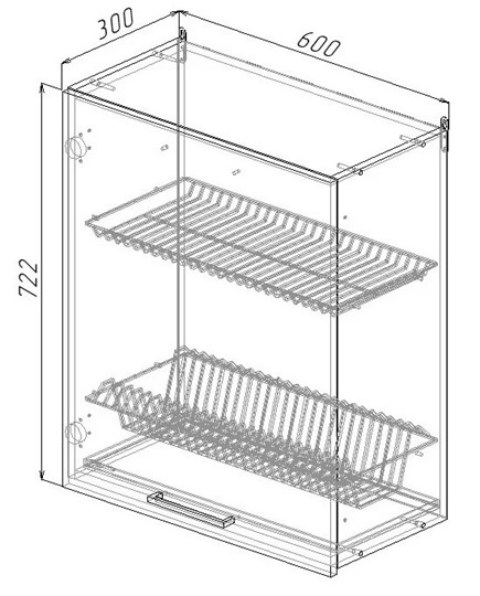 Шкаф с сушкой для посуды ВС7 60, Дуб крафт/Антрацит в Стерлитамаке - изображение 1