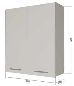 Сушильный шкаф на кухню ВС9 80, МДФ Софт бирюза/Белый в Салавате