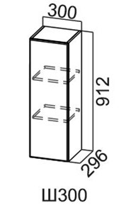 Настенный шкаф Модус, Ш300/912, галифакс в Уфе