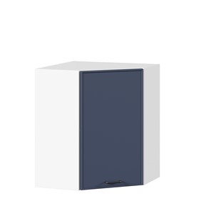 Настенный угловой шкаф Индиго ЛД 298.610.000.116, Белый/Тёмно-синий в Стерлитамаке - предосмотр