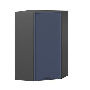 Шкаф кухонный угловой высокий Индиго ЛД 298.620.000.159, Чёрный/Тёмно-синий в Уфе