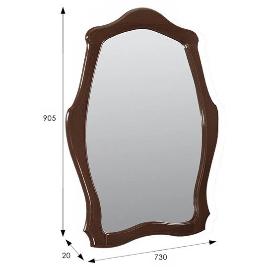 Зеркало настенное Элегия (орех) в Стерлитамаке - изображение 1