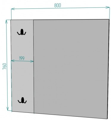 Навесное зеркало Лофт Z10, Белый в Уфе - изображение 1