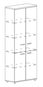 Шкаф для документов 4-х дверный Albero (78х36,4х193) в Стерлитамаке