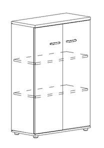 Шкаф средний закрытый Albero (78х36,4х119,4) в Стерлитамаке