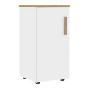 Низкий шкаф колонна с левой дверью FORTA Белый-Дуб Гамильтон FLC 40.1 (L) (399х404х801) в Нефтекамске