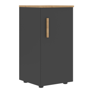 Шкаф колонна низкий с глухой правой дверью FORTA Графит-Дуб Гамильтон  FLC 40.1 (R) (399х404х801) в Уфе