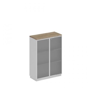 Шкаф для документов средний стекло в рамке Speech Cube (90x40x124.6) СИ 319 ДС БП ХР в Стерлитамаке