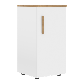 Шкаф колонна низкий с глухой правой дверью FORTA Белый-Дуб Гамильтон FLC 40.1 (R) (399х404х801) в Стерлитамаке