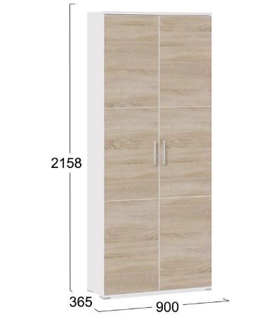 Шкаф для одежды Успех-2 ПМ-184.18 (Дуб Сонома, Белый) в Стерлитамаке - изображение 2