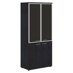 Шкаф комбинированный с дверьми в алюминиевой рамке и топом XTEN Дуб Юкон XHC 85.7  (850х410х1930) в Уфе