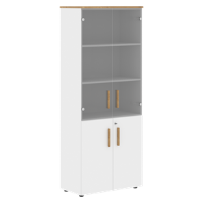 Шкаф комбинированный FORTA Белый-Дуб Гамильтон FHC 80.2(Z) (798х404х1965) в Стерлитамаке