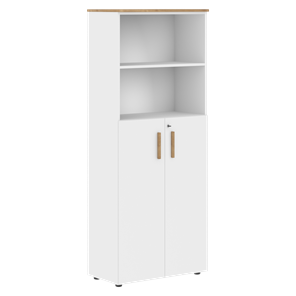 Широкий шкаф высокий FORTA Белый-Дуб Гамильтон FHC 80.6(Z) (798х404х1965) в Стерлитамаке