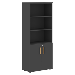 Широкий шкаф высокий FORTA Черный Графит  FHC 80.5(Z) (798х404х1965) в Стерлитамаке