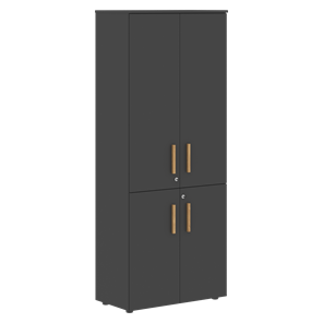 Шкаф комбинированный FORTA Черный Графит FHC 80.2(Z) (798х404х1965) в Стерлитамаке