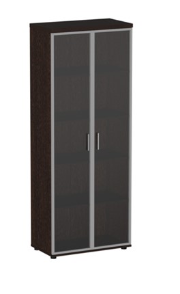 Шкаф со стеклянными дверями Статус С.Ш-1, в ал. раме С.Ш-3СТА Статус, венге в Стерлитамаке - изображение