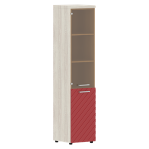 Шкаф TORR LUX TLHC 42.2 R колонка комбинированная с топом 435х452х1958 Сосна Эдмонт/ Красный в Стерлитамаке