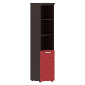 Шкаф TORR LUX TLHC 42.5 R колонка с глухой малой дверью и топом 435х452х1958 Венге/ Красный в Стерлитамаке