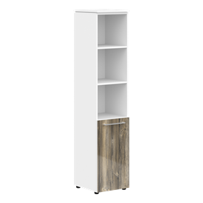Шкаф высокий MORRIS  Дуб Базель/ Белый MHC 42.5  (429х423х1956) в Стерлитамаке