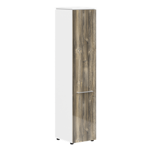 Шкаф колонка с глухой дверью MORRIS  Дуб Базель/Белый MHC 42.1 (429х423х1956) в Салавате