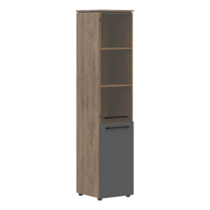 Шкаф колонка комбинированная MORRIS TREND Антрацит/Кария Пальмира MHC  42.2 (429х423х1956) в Стерлитамаке