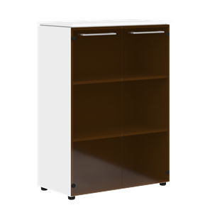 Шкаф средний MORRIS Дуб Базель/Белый MMC 85.2 (854x423x1188) в Стерлитамаке