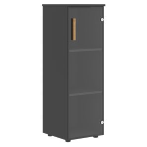 Средний шкаф колонна со стеклянной дверью правой FORTA Черный ГрафитFMC 40.2 (R) (399х404х801) в Уфе