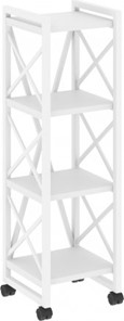Стеллаж подкатной Loft VR.L-MST.K-4.4, Белый/Белый металл в Стерлитамаке