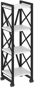 Стеллаж Loft VR.L-MST.K-4.4, Белый/Черный металл в Стерлитамаке