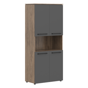 Шкаф с глухими дверьми MORRIS TREND Антрацит/Кария Пальмира MHC 85.4 (854х423х1956) в Стерлитамаке