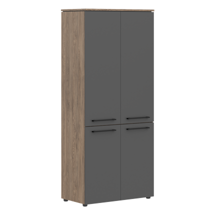 Шкаф для офиса MORRIS TREND Антрацит/Кария Пальмира MHC 85.3 (854х423х1956) в Стерлитамаке - изображение