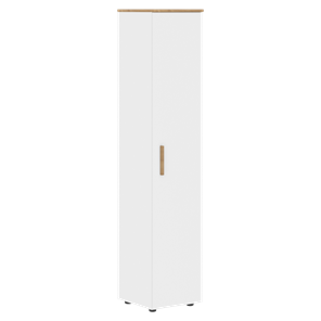 Высокий шкаф колонна с глухой дверью FORTA Белый-Дуб Гамильтон  FHC 40.1 (L/R) (399х404х1965) в Стерлитамаке
