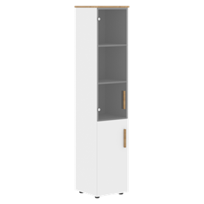 Высокий шкаф колонна с глухой дверью FORTA Белый-Дуб Гамильтон  FHC 40.2 (L/R) (399х404х1965) в Стерлитамаке