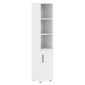 Высокий шкаф колонна с глухой малой дверью правой FORTA Белый FHC 40.5 (R) (399х404х1965) в Стерлитамаке