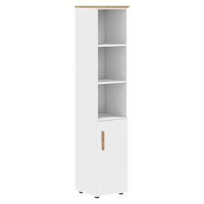 Высокий шкаф с глухой средней дверью  правой FORTA Белый-Дуб Гамильтон FHC 40.5 (R) (399х404х1965) в Салавате