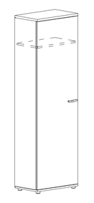 Шкаф для одежды узкий Albero (60х36,4х193) в Стерлитамаке