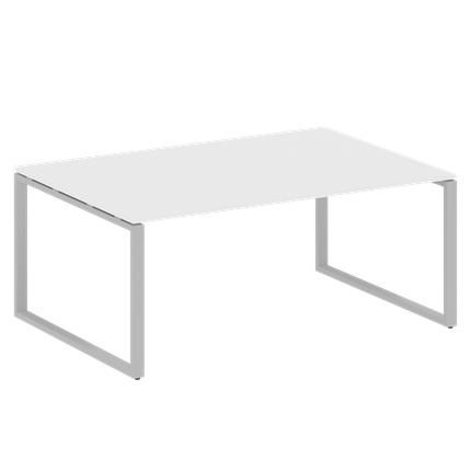 Конференц-стол переговорный БО.ПРГ-1.5 (Серый/Белый) в Стерлитамаке - изображение