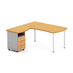 Письменный угловой стол Boston DIL-180 (металлический каркас) в Уфе