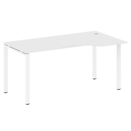 Стол криволинейный БП.СА-1, правый (Белый/Белый) в Стерлитамаке - изображение