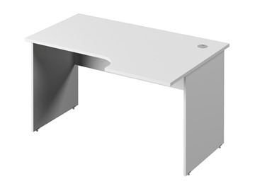 Эргономичный стол С-34 правый, цвет Белый в Салавате